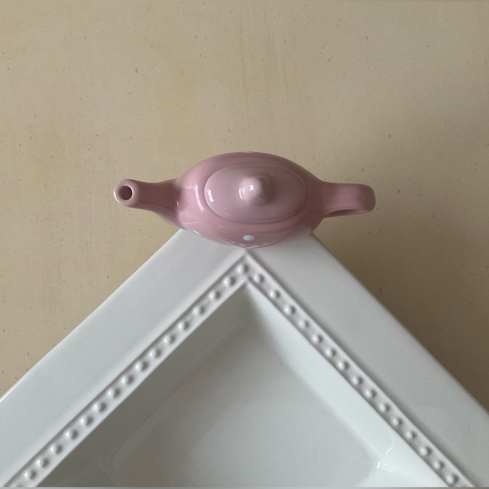 Pink Polka Dot Teapot Platter Decoration 🫖 - Picture 5 of 6